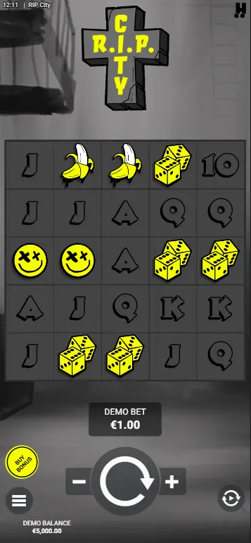 Play RIP City bet amount selection interface with slider controls