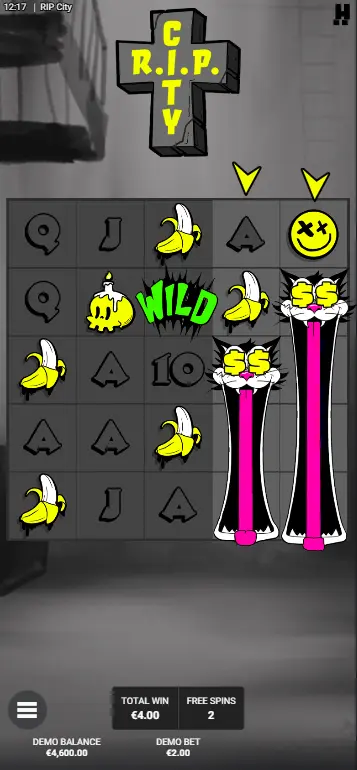 RIP City casino Maxx Bonus with locked reels showing Wild Cats